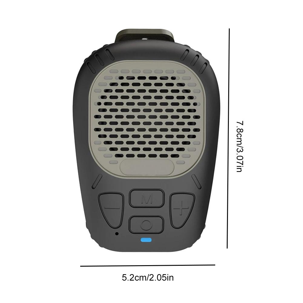 Wearable BT Speaker Waterproof Magnetic Clip-On Wireless Portable Speakers Built-in Mic Small Speaker for Hands-Free Music/Calls
