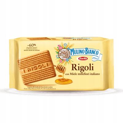 Rigoli Miele Mulino Bianco Shortbread Cookies with Milk and Honey 400g Italian
