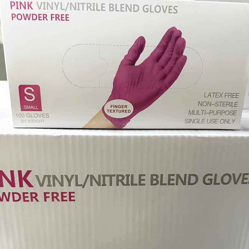 100PCS plastic disposable nitrile gloves mixed nitrile gloves thickened food grade composite nitrile protective gloves