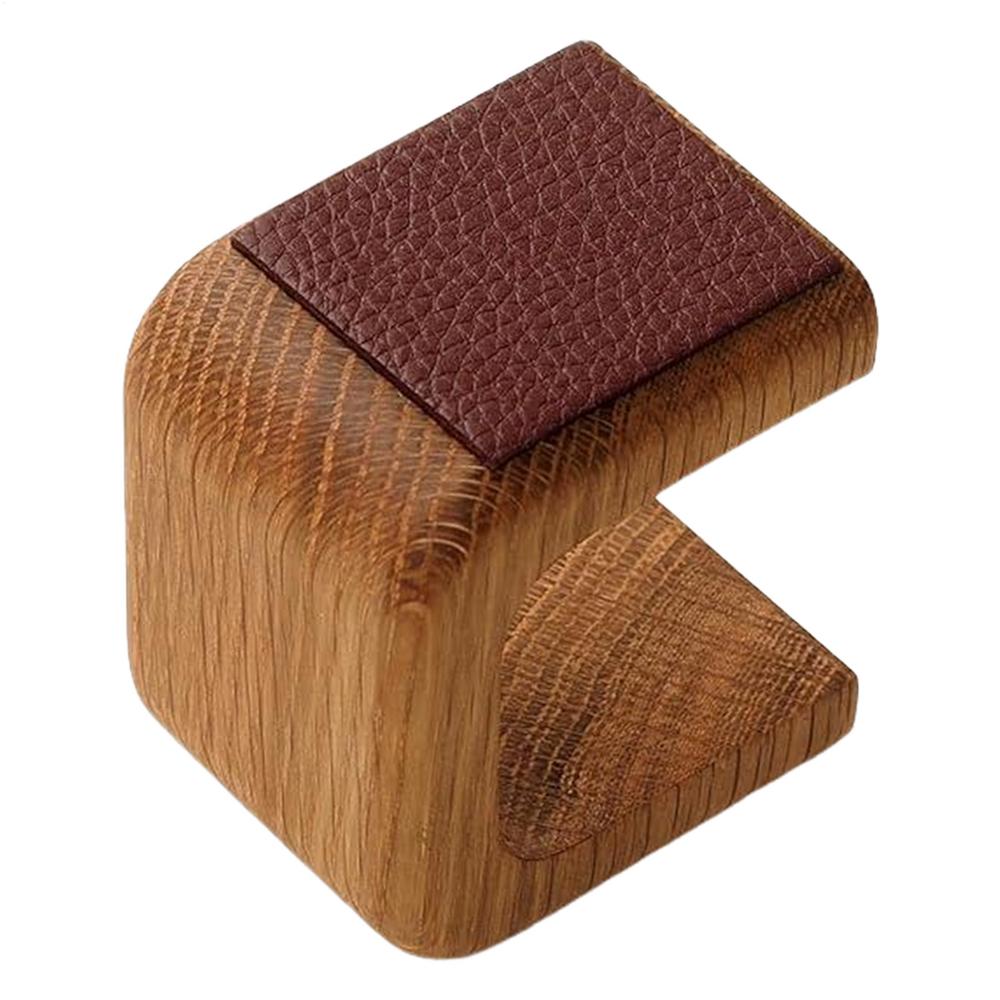 Holz-Uhrenständer mit oberster Schicht aus Kunstleder, NordicStyle Dekoratives Ornament, Uhrenständer, Massivholz-Uhrenständer