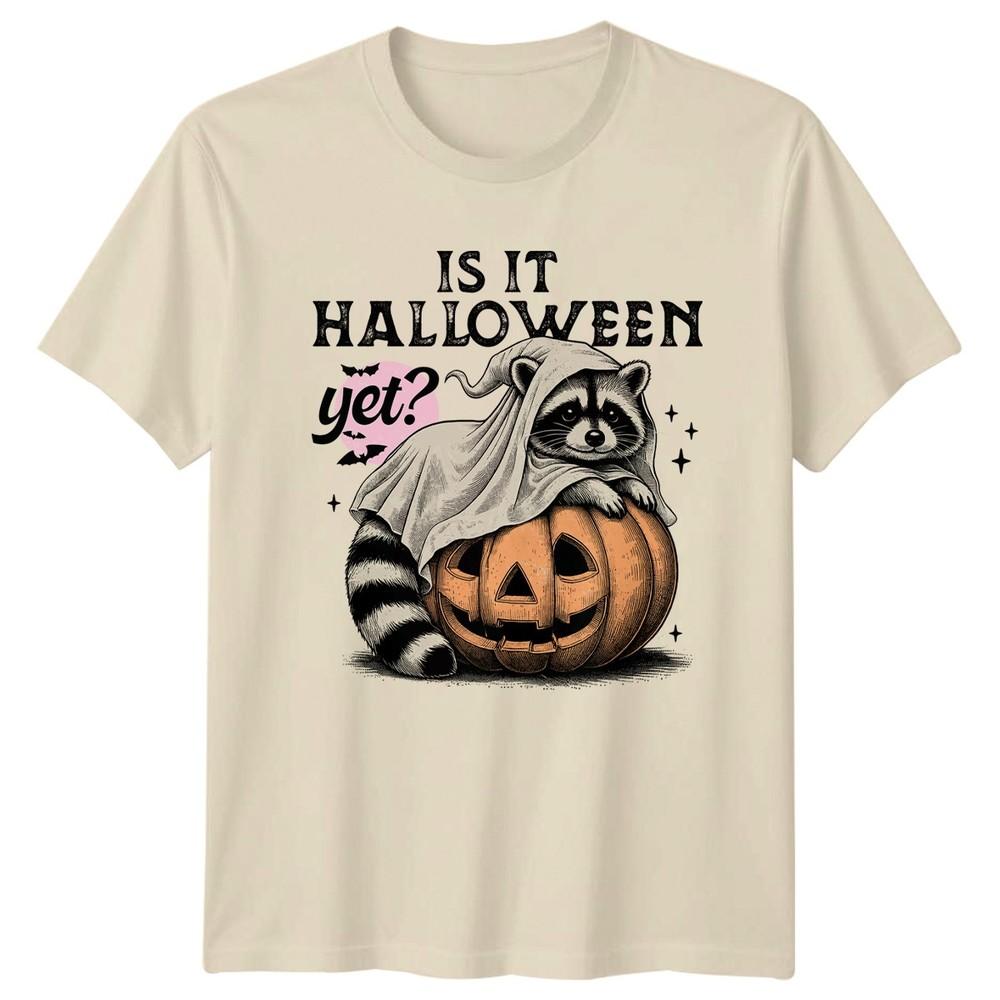 Is It Halloween Yet TShirt Raccoon Halloween Gift For Him And Her