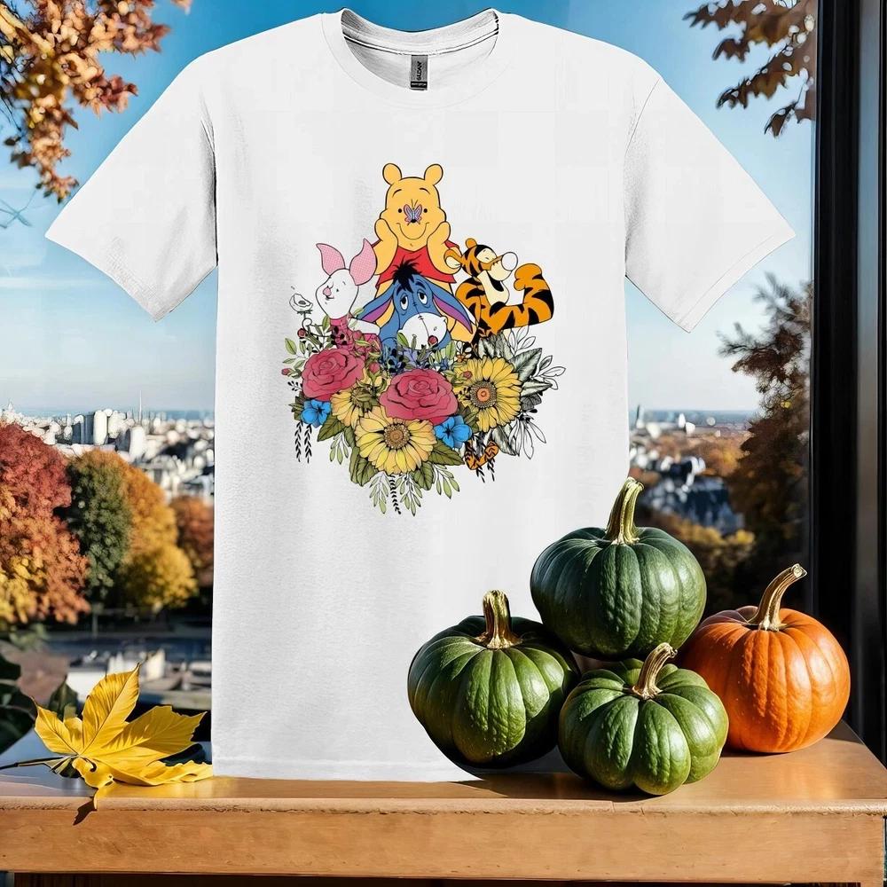 Winnie The Pooh Friends White T Shirt Unisex Style S