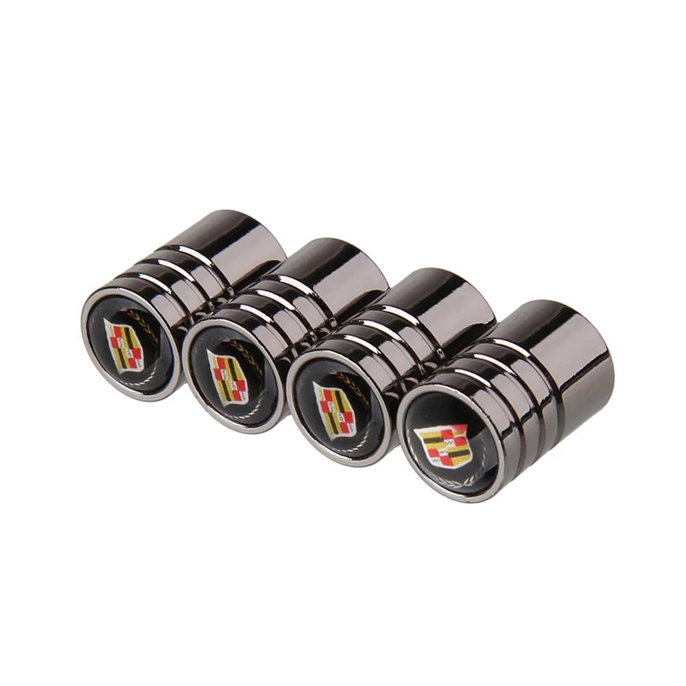 4PCS Alloy Car Wheel Tire Valve Stem Caps Covers For Cadillac ATS BLS CT4 CT6 CTS EXT SLS SRX STS XLR XT4 Escalade Deville DTS
