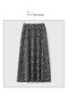 French Floral High-End Black Midi Skirt - Spring/Summer Vacation Style