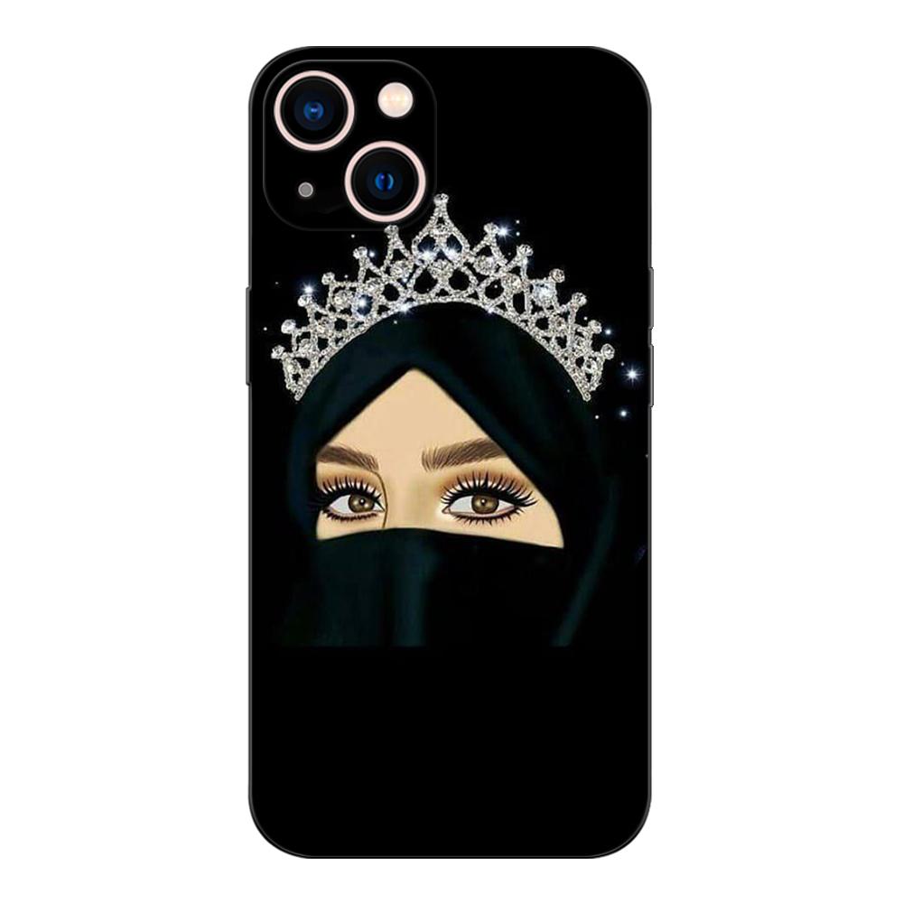 Schwarze TPU-Hülle für Vivo Y30 Y30G Y31 Y53S Y33 Y33S Y33T Y67 Y51 Y51S Y51A 2021 2022 2020 4G 5G Muslimisch Islamisch Gril Queen