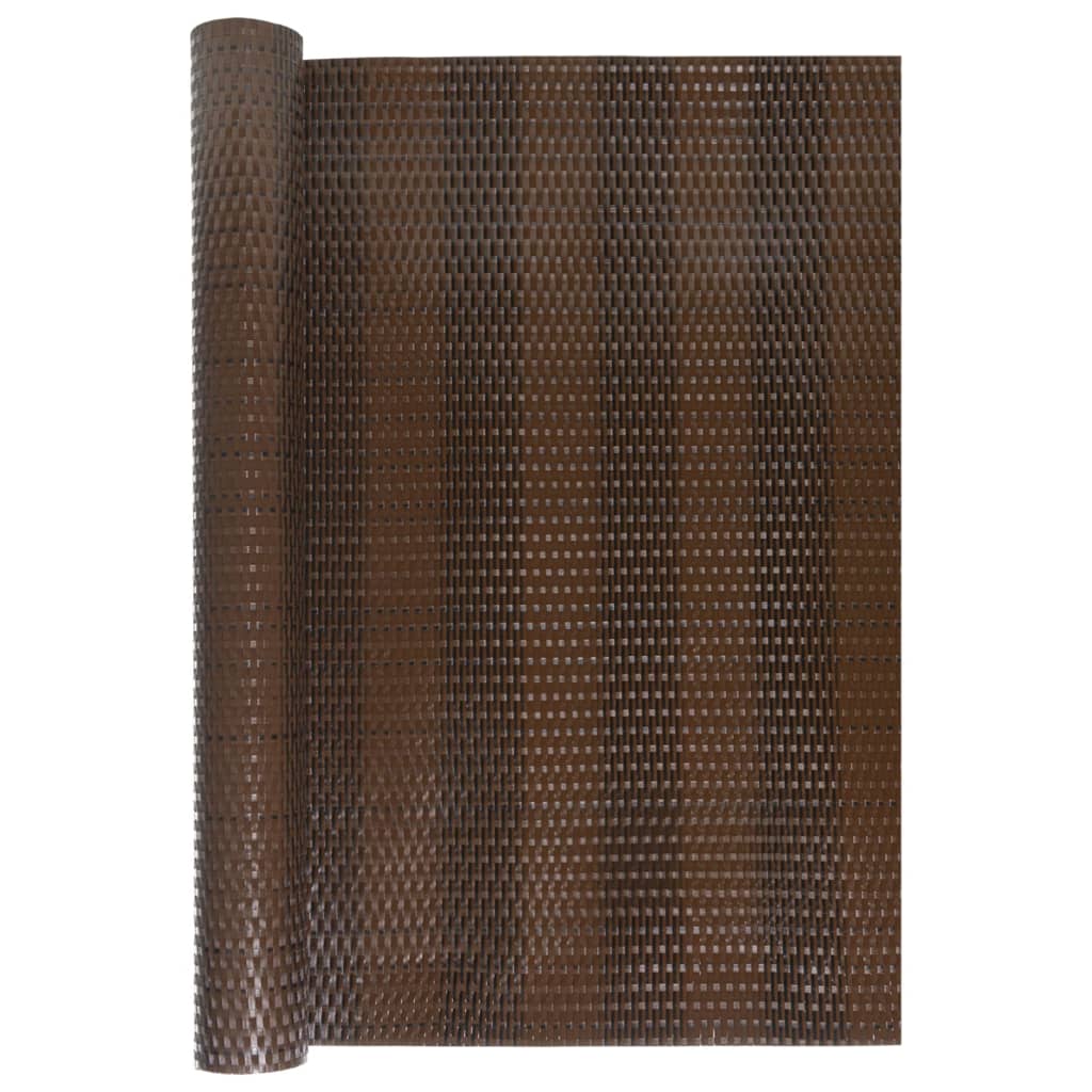 Vidaxl Parawan Balkonowy, Brązowo-Czarny, 600X80 Cm, Polirattan