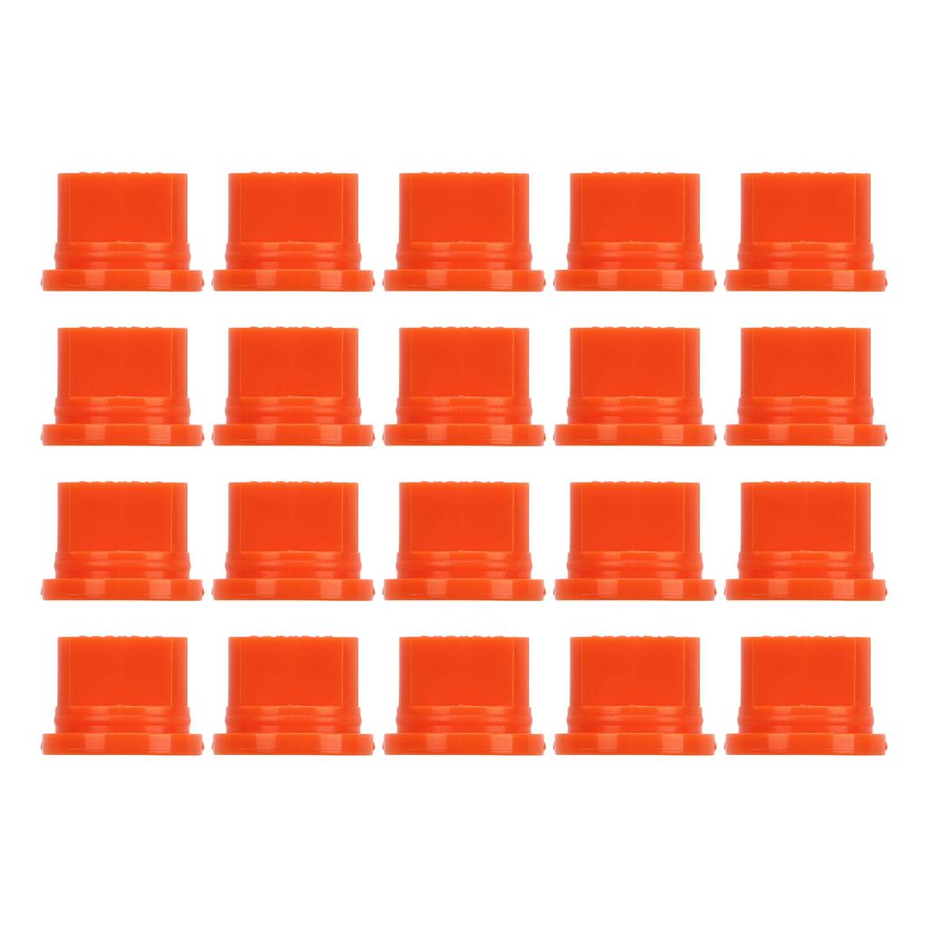 20pcs Flat Fan Spray Tip High Pressure Plastic Agricultural Sprayer Nozzle for Plant Protection Drone Orange