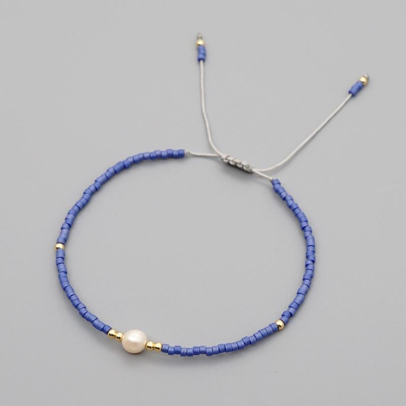 Fashion Minimalist Bohemian Vintage Bead Rainbow Handmade Woven Couple Bracelet