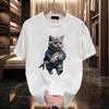 Women Men Cotton T Shirt Round Neck Short Sleeve Print Casual T-shirts