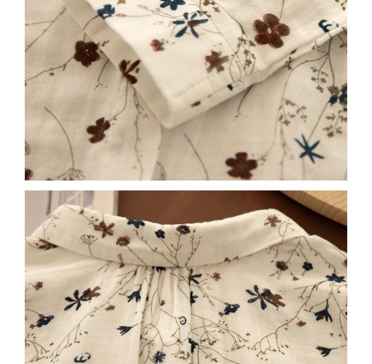 Künstlerisches Damen-Frühlingshemd aus Baumwoll-Leinen, zweilagig, späte Qing-Dynastie