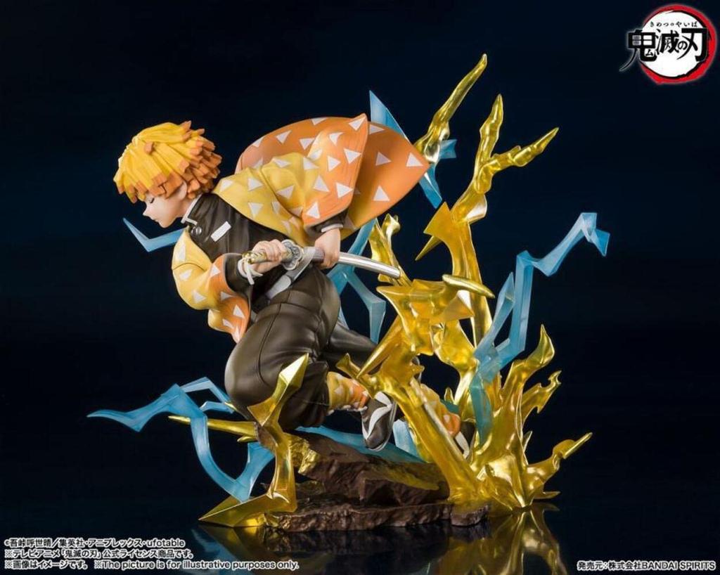 TAMASHII NATIONS Figuarts ZERO Demon Slayer: Kimetsu No Yaiba Zenitsu Agatsuma Flash, Approximately 150mm, PVC & ABS, Pre-painted Finished Figure