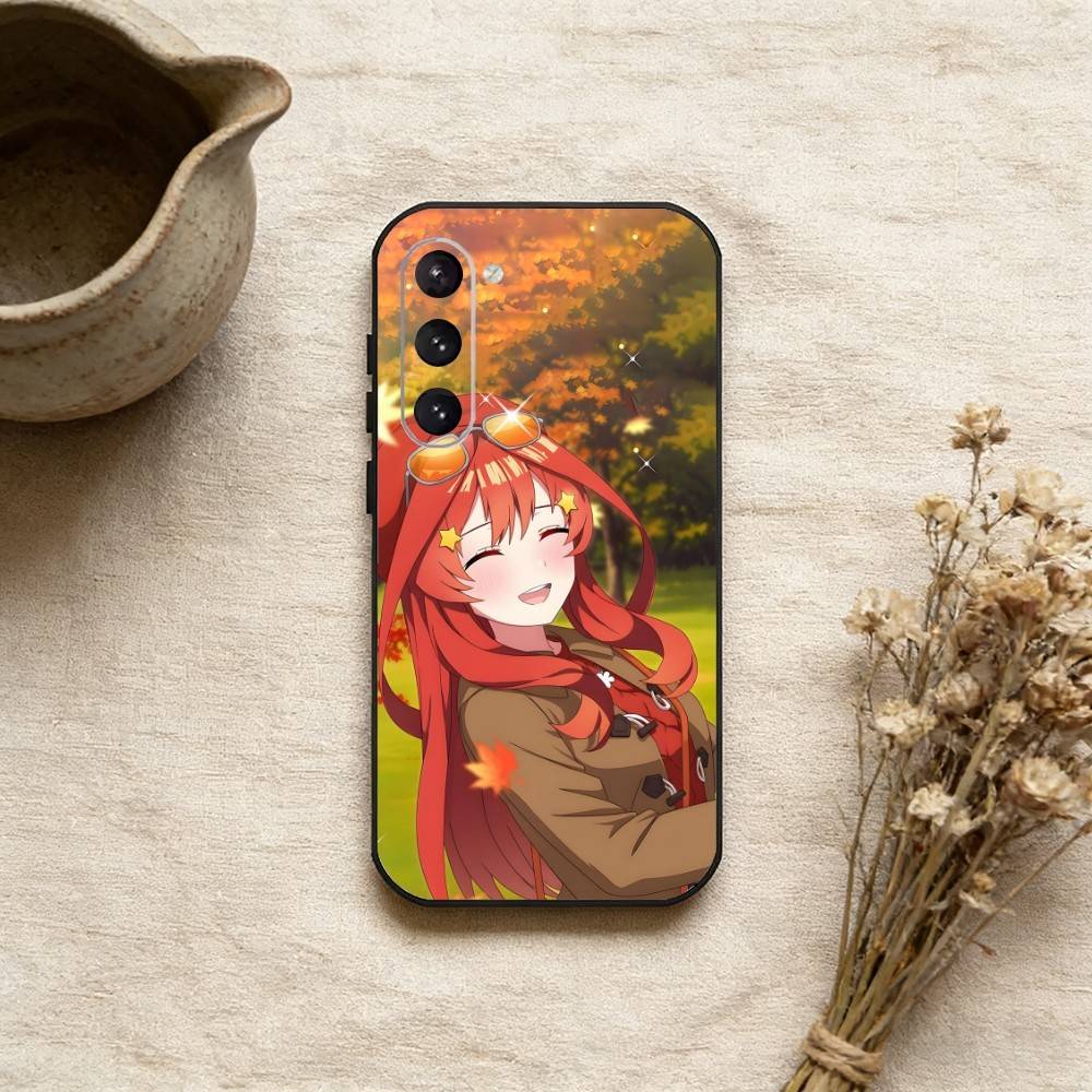 Custodia per telefono I-Itsuki N-Nakano Per Samsung Galaxy A73,21,22,32,71,53,52,51,80,5G Cover Nera Morbida