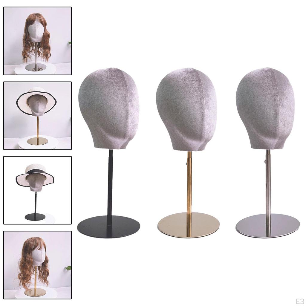 Dome Model Head Hat Display Rack Styling Fabric Hairpiece Stand for