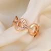 18k Plated Micro-inlaid Diamond Circle Ring Exquisite Ins Niche Non-fading Ring
