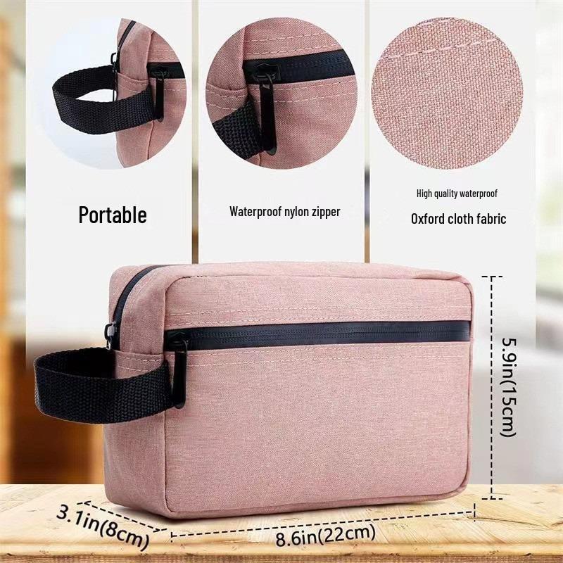 Oxford Cloth Waterproof Travel Wash Bag - Large Capacity Makeup Storage