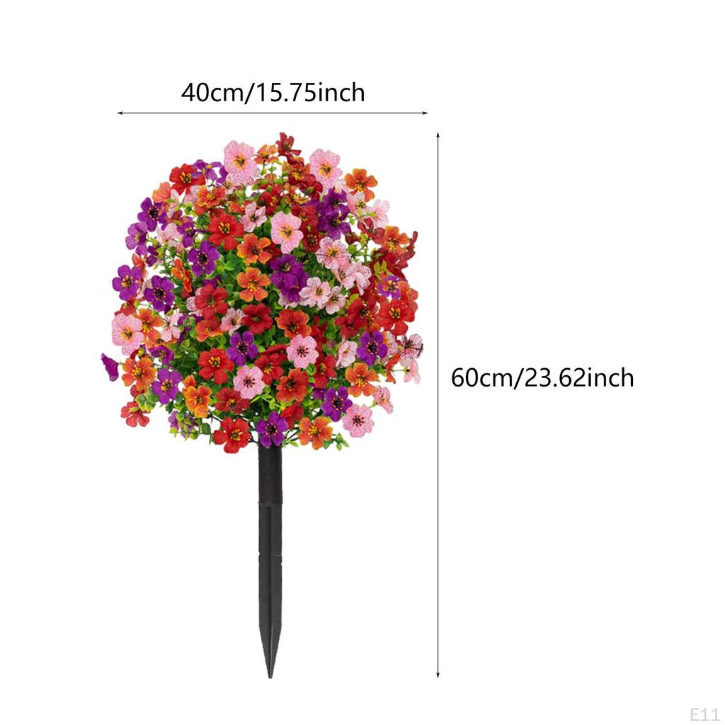 24-Inch Violet Flower Garden Stake for Outdoor Decoration And Accessories