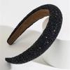 Glamorous Beaded Hairband Bling Crystal Pearl Baroque Headband Wide Cross Headband Sparkly Gorgeous Women Hair Accessories