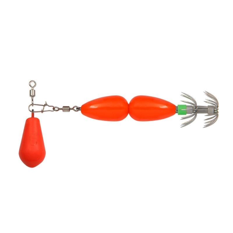 Double Layer Squid Hook Colorful Beads Swivels Squid Jig Hook Umbrella Hook Cuttlefish Sleeve Fishing Hook Enduring красный