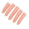 5 Stück Silikon Fingermodell Hohe Simulation Biegbares Gelenk Eingebetteter Nailart Übungsfinger für Nagelstudio