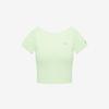 Cooling Ribbed Cap Sleeve Crop T shirT