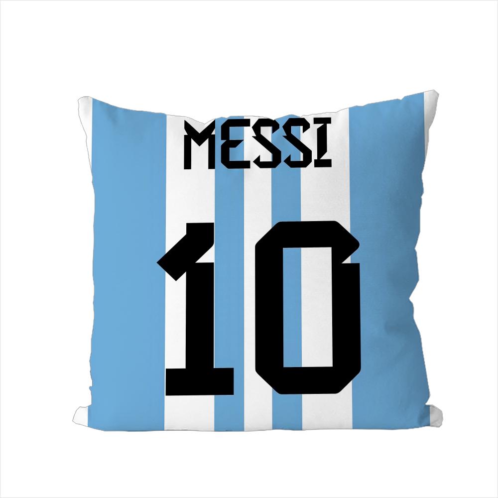 MMessi Pillow Case For Car Sofa Decorative Home Doublesided Print Plush Square Throw Pillow Cushion Cover