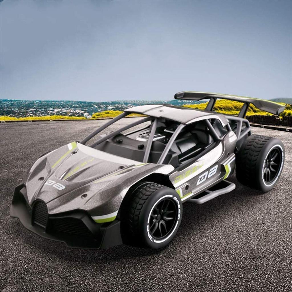 RC Car, Electric Racing Car, Off-Road Drifting, High Speed, High Stability, Alloy Shell, Shock Resistant (Gray)