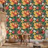 Aesthetic Green and Gold Flowers Wallpaper for Living Room and Bedroom 50x1000