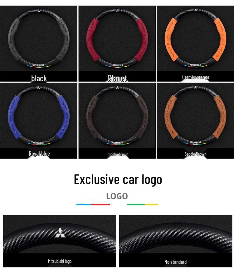 3D embosovaný potah volantu Mitsubishi: Celoroční, Protiskluzový, Prodyšný, Unisex střih.