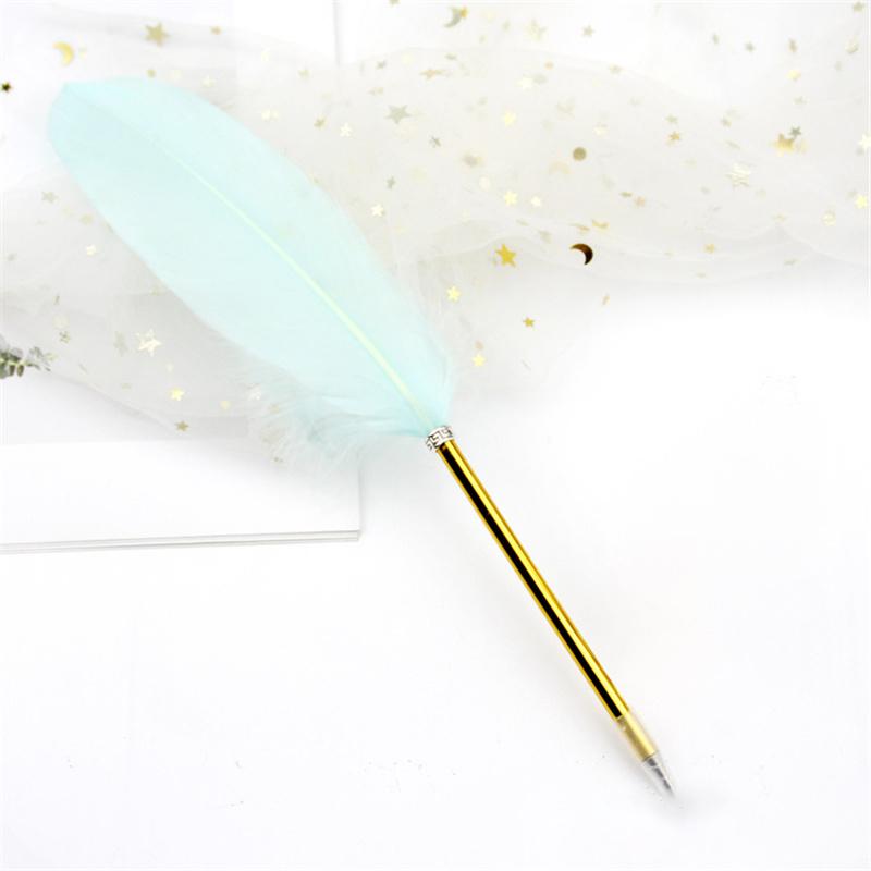 Retro Style Feather Quill Ballpoint Pen Wedding Gift Office School Supplies Kawaii Student Present Gift