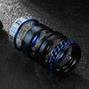 Fashiom Punk Roman Numeral Stainless Steel Chain Rings For Men Inlay Blue Carbon Fibre Celtic Dragon Rings Wedding Band Jewelry