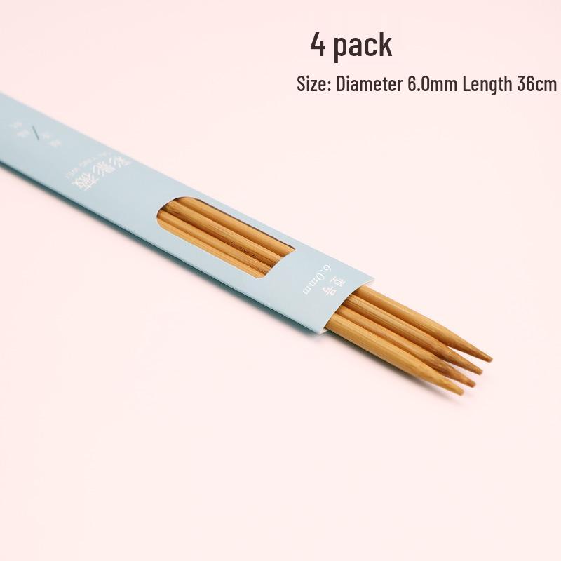 Karbonisierte Bambusgarn- & Schalstrickwerkzeug-Set - Gerade, dicke Nadeln zum Handstricken & Häkeln