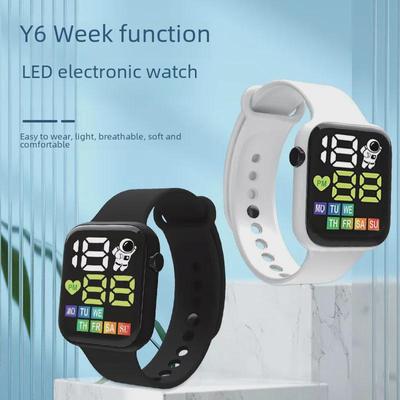 Y6 Astronaut Kids' LED Sports Watch - Simple, Fashionable Digital Design