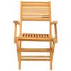 VidaXL Folding Garden Chairs 2 Pcs 55x62x90 Cm Solid Teak Wood 362762