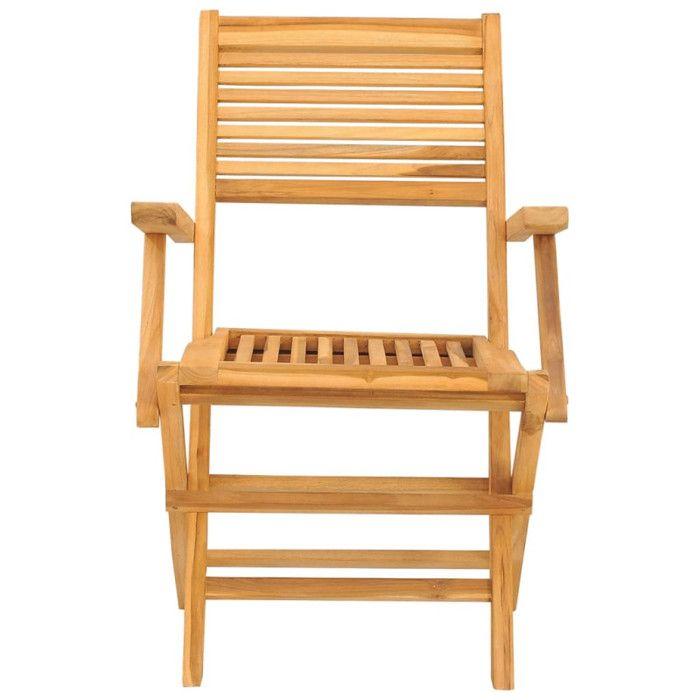 VidaXL Folding Garden Chairs 2 Pcs 55x62x90 Cm Solid Teak Wood 362762