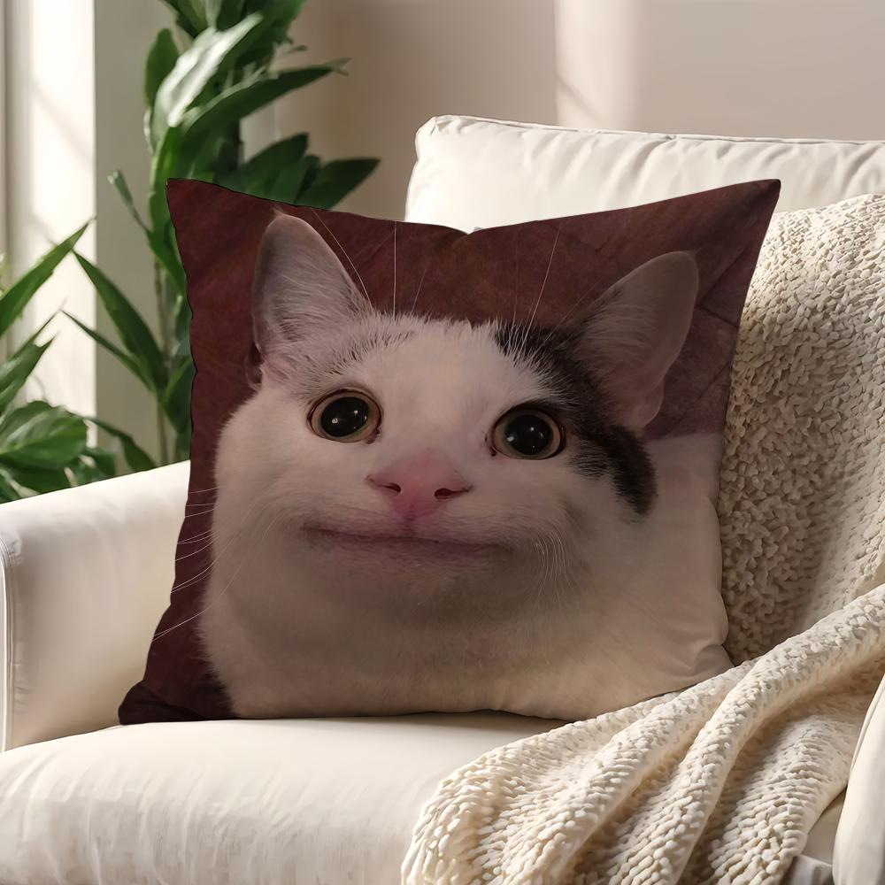 Funny Cat Memes cushion cover For Pillow Printing Sofa Decoration Home Car Room Coffee Shop Office Nordic Simplicity