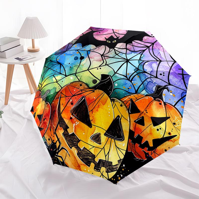 Aquarell Kürbisse Spinne Fledermaus Runder Aufkleber Decal Laptop Handy Auto Dekoration RegenschirmY212