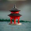 Chinese Pagoda Domed Pavilion Statue Ancient Building Model Japanese Decoration Miniature Rockery Aquarium Bonsai Ornament