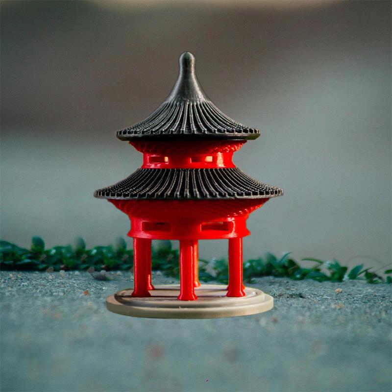 Chinese Pagoda Domed Pavilion Statue Ancient Building Model Japanese Decoration Miniature Rockery Aquarium Bonsai Ornament