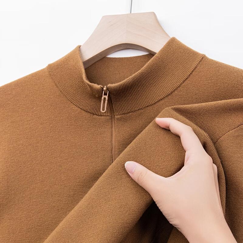 Men's Zip Stand Collar Pullover Sweater YTMTST6761