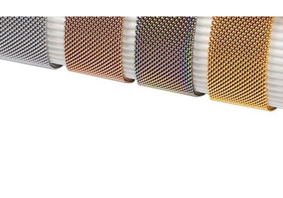 1422mm Magnetic Stainless Steel Milanese Strap, 20mm, Compatible with Xiaomi, Samsung, Huawei Devices, Flat Head Design, 18UK.