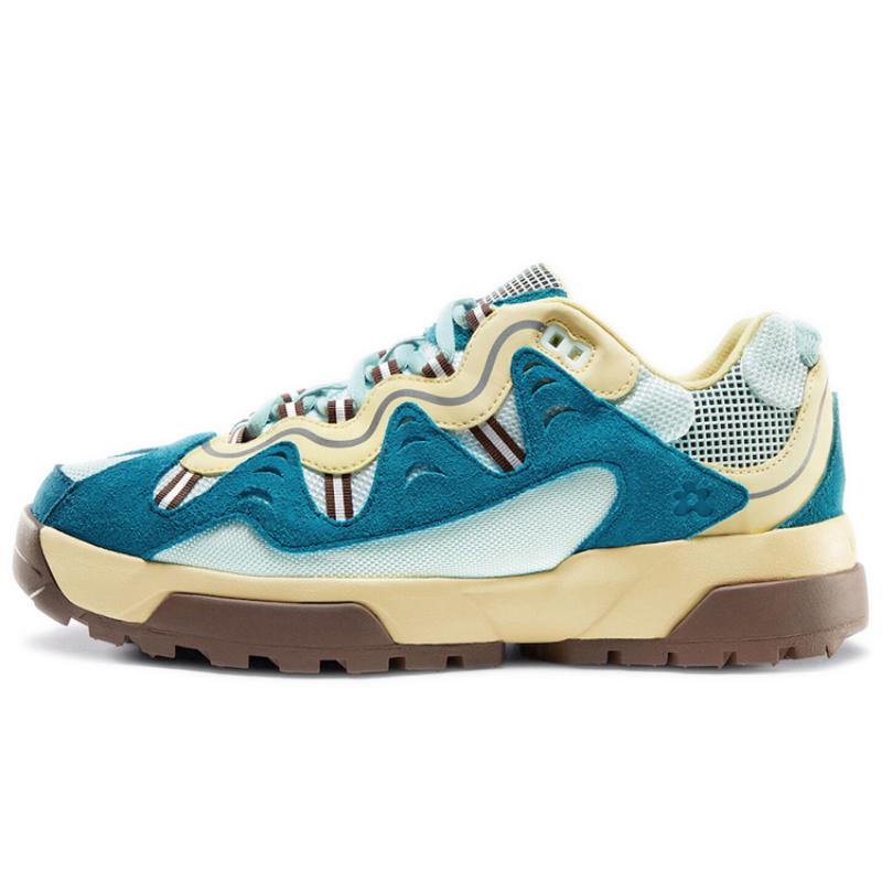 

Golf le Fleur x Converse Gianno Ox Ткань Кожа Низкие Кроссовки для Повседневной Носки Унисекс Синий и Желтый 35.5