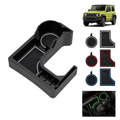 SUNVIC Suzuki Jimny Automatic Transmission Expansion Storage Center Console with Drink Cup IQOS Key and Easy Includes Rubber Mats In 3 JB64/JB74 Tray,