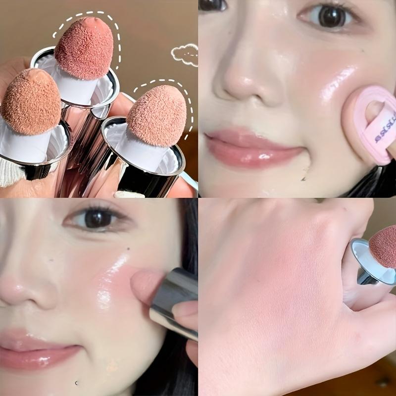 Stick blush liquido color rosa pesca con testa a fungo4 colori. Facile da applicare, illumina l'incarnato per una pelle traslucida. Regalo ideale per i compleanni