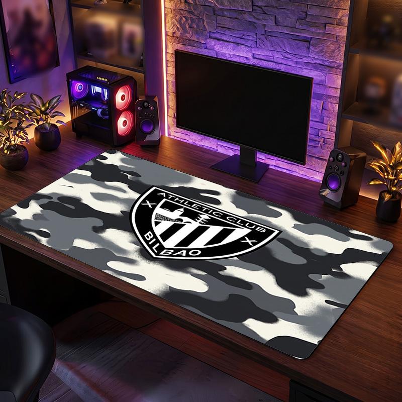 Athletic Bilbao Football Print Large Mouse Pad, Anti-Slip Extended Gaming Desk Mat for Office Home