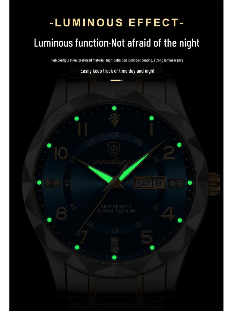 Schweizer Luxus Herren Quarz Wasserdicht Leuchtend Uhr - Neuer Heißer Stil