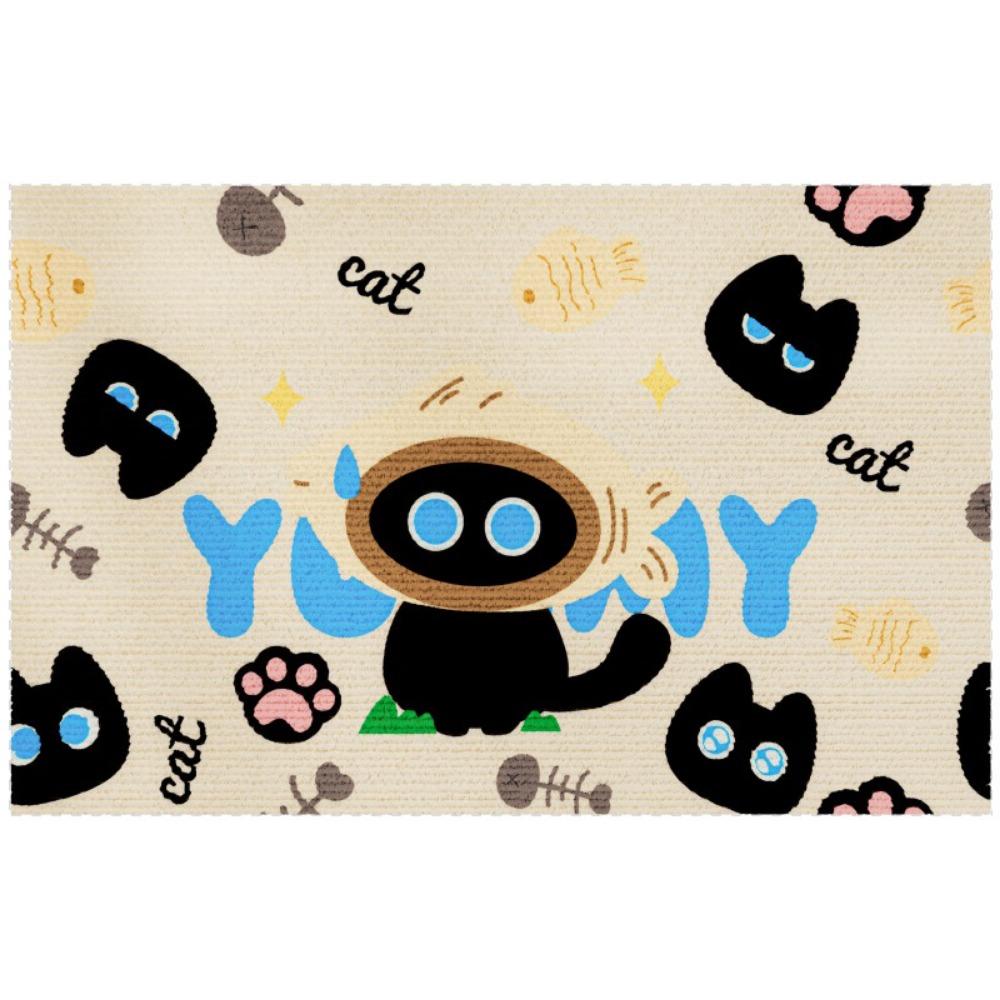 

Wall Mounted Cat Climbing Mat Sofas Protection Cat Paws Sharpen Mat Cute Cat Scratch Mat for Home Style A