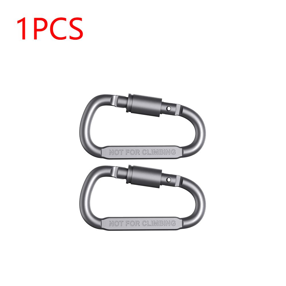1-4PcsSurvival D-ring Locking Carabiner Clip Camping Mountaineering Buckle Multifunctional Hang Hook Buckle Hiking Backpack Tool