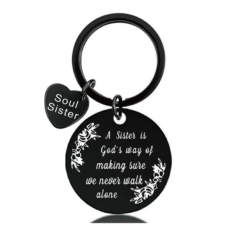 Keychain Pendant for Best Friends Sisters Friends Christmas Gift Metal Keychain Stainless Steel Keychain for Backpack Bag Pendant