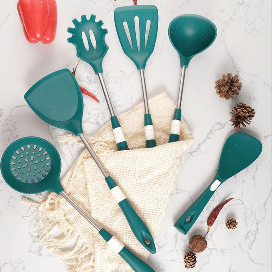 Household Silent Silicone Spatula Spoon Kitchenware Set Kitchen Cooking Utensils Gadgets