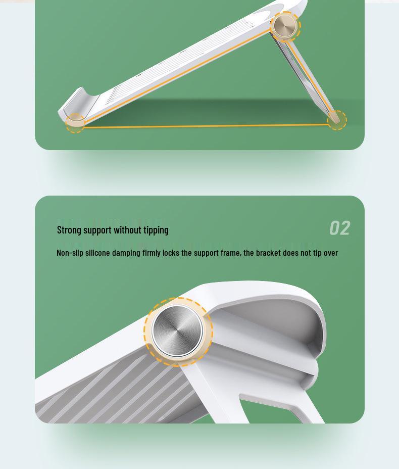 Foldable Portable Laptop & Tablet Stand – Adjustable Desktop Riser & Vertical Support Bracket